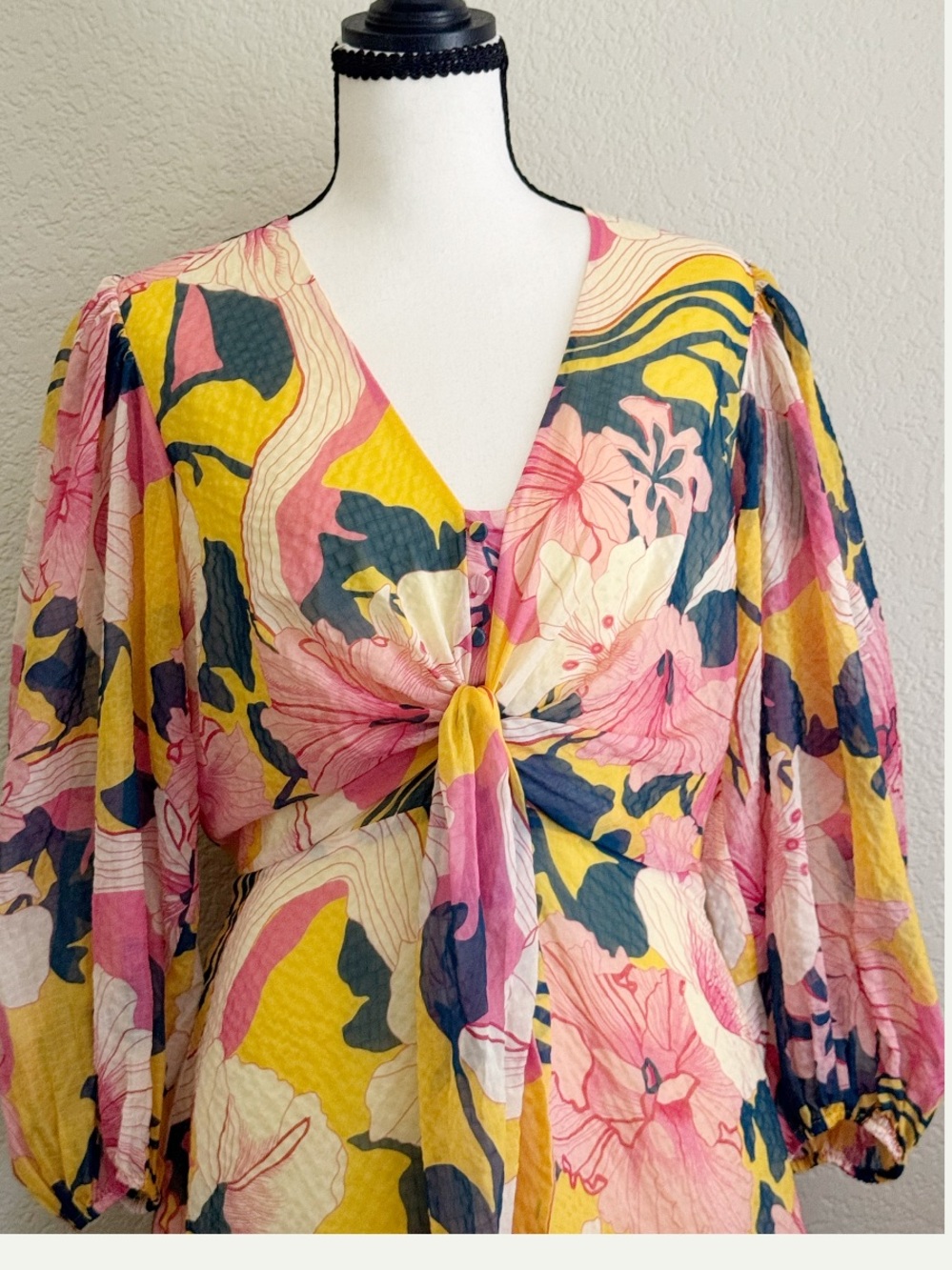 Alexis Zora Floral Mini Dress Size Medium - Picture 7 of 16